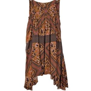 Free People Mixed Print Maxi Skirt